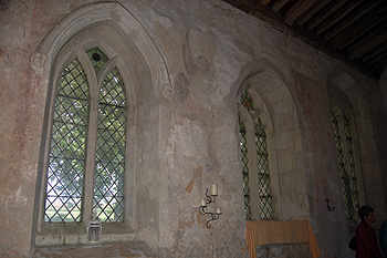 Remains of an angel wall painting in the north aisle June 2012